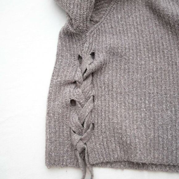Anthropologie John + Jenn Oversized Lavender Side Tie Sweater Size Small - Picture 5 of 13